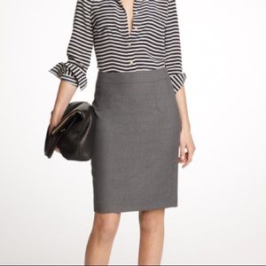 J.CREW No.2 Pencil Skirt in Super 120s Wool